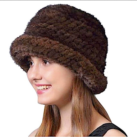 La Fiorentina Mahogany with Tag Bucket Mink Fur Hat main image 4